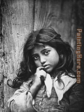 portrait of a small sicilian girl of common class